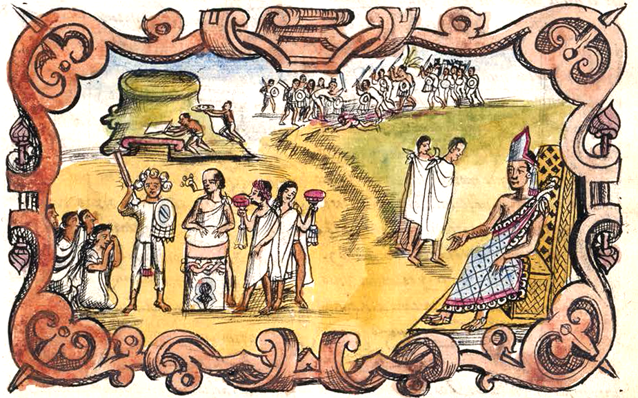 Niederlage gegen die Purépecha im Codex Durán
